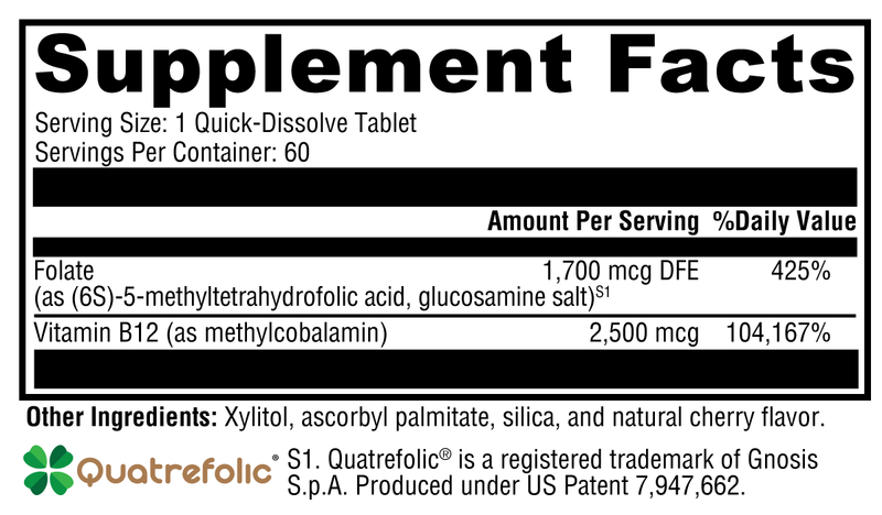 5-MTHF Plus B12 (Natural Cherry Flavor)
