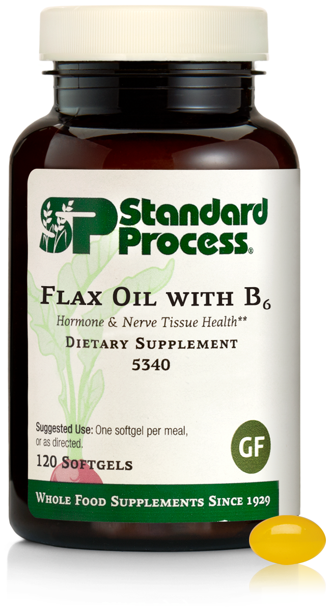 Flax Oil with B6, 120 Softgels