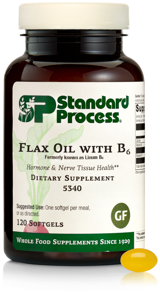 Flax Oil with B6, 120 Softgels