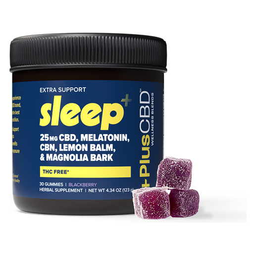 +PlusCBD Extra Support Sleep Gummies (25 mg) (Blackberry) (30 Gummies)