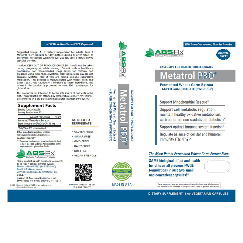 Metatrol Pro (60 Capsules) label