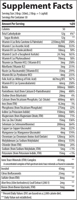 Liquid Multi Vitamin-Mineral (30 Fluid Ounces)-Vitamins & Supplements-Trace Minerals-Berry-Pine Street Clinic