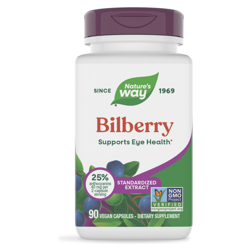 Bilberry Standardized (90 Capsules) — Nature's Way