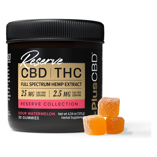 +PlusCBD Reserve Gummies (25 mg CBD | 2.5 mg THC) (30 Gummies)