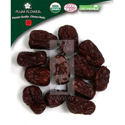 Da Zao (Hong) (Ziziphus jujuba fruit (red)) (Unsulfured) (Certified Organic) (500 Grams)
