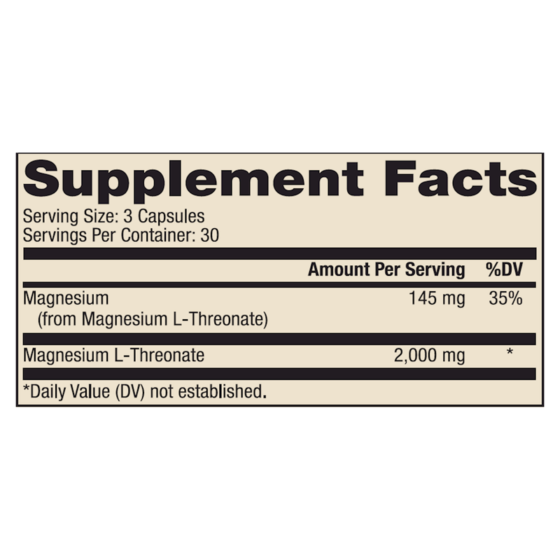 Magnesium L-Threonate (90 Capsules)