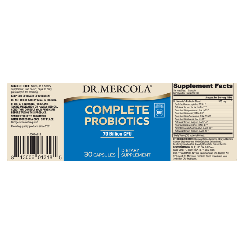 Complete Probiotics 70 Bill CFU