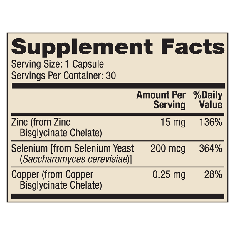 Zinc Plus Selenium (30 Capsules)