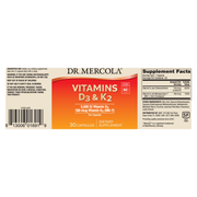 Vitamins D3 and K2 (30 Capsules)