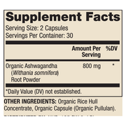 Organic Ashwagandha (60 Capsules)