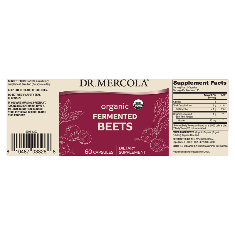 Organic Fermented Beets (60 Capsules)