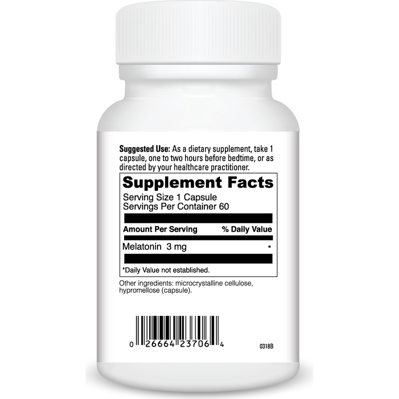 Melatonin-3 (60 Capsules) supplement facts