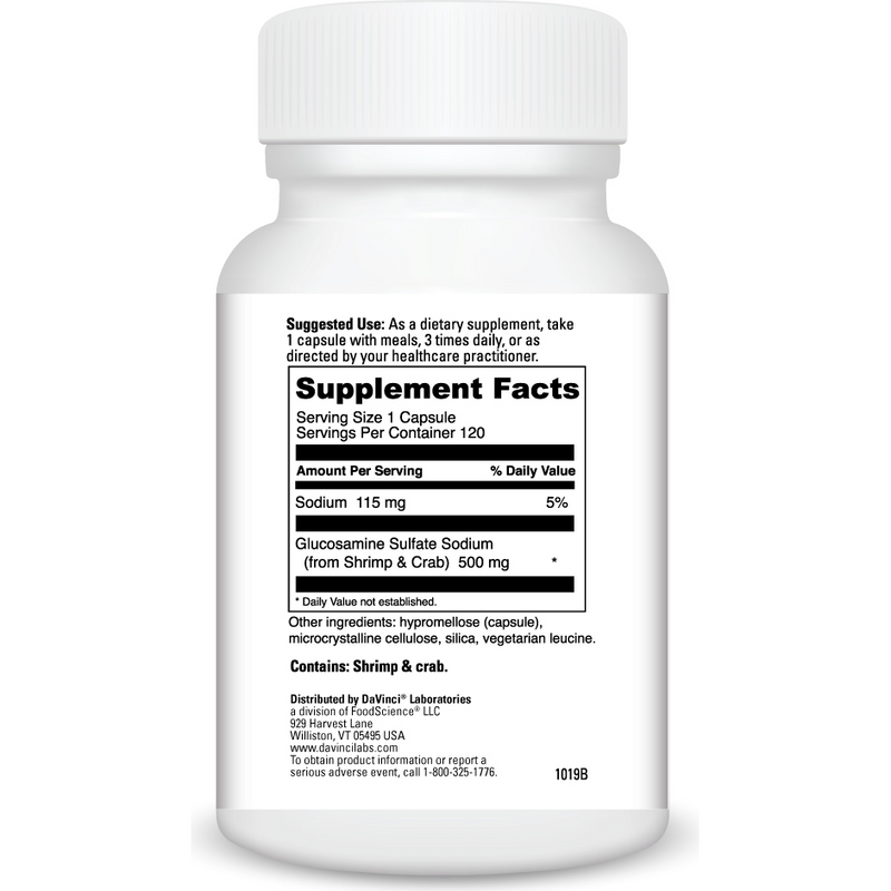 Glucosamine Sulfate 500 mg (120 Capsules) supplement facts