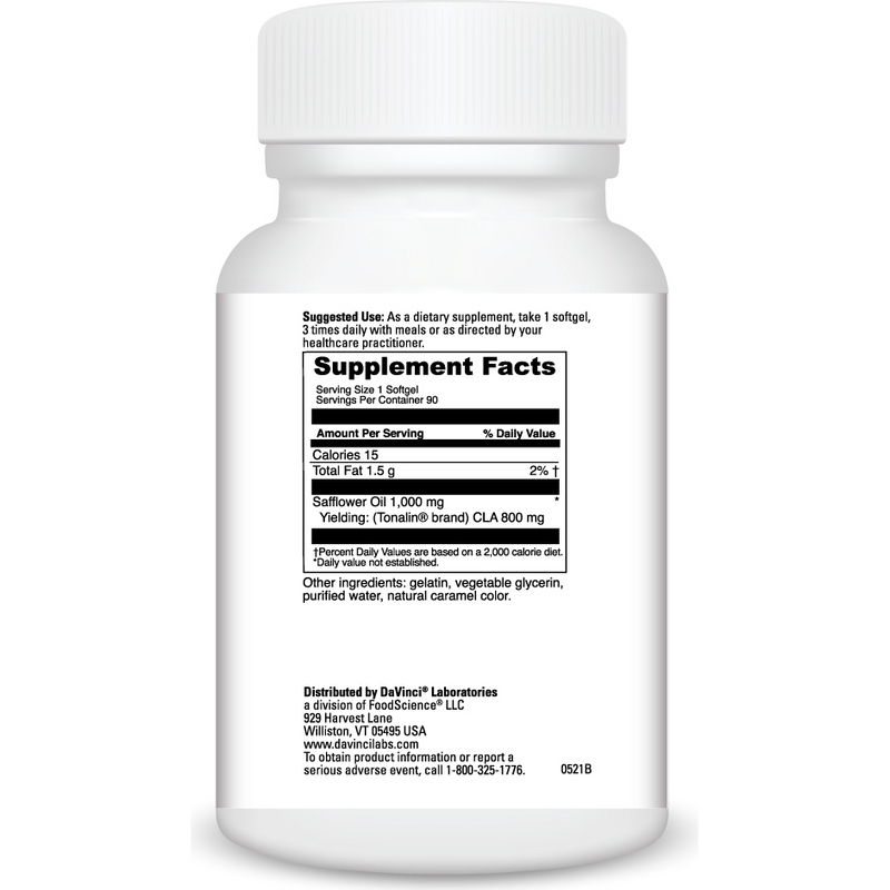 Tonalin-Cla (90 Softgels) supplement facts