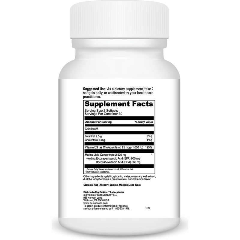 Omega 3 Hp-D supplement facts