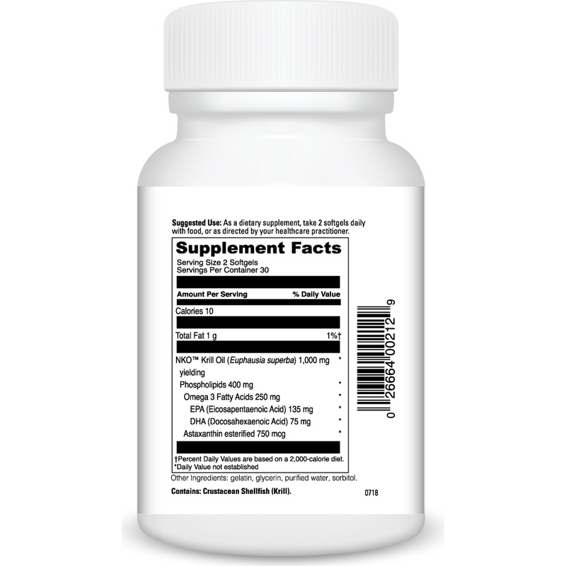 Krill Oil (60 Softgels) supplement facts