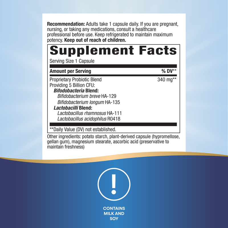Primadophilus Bifidus (90 Capsules) — Supplement Facts