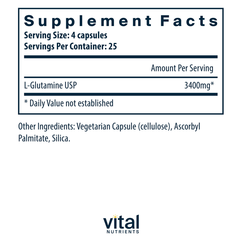 Glutamine 3400 mg (100 Capsules)