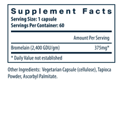 Bromelain 375 mg (60 Capsules)