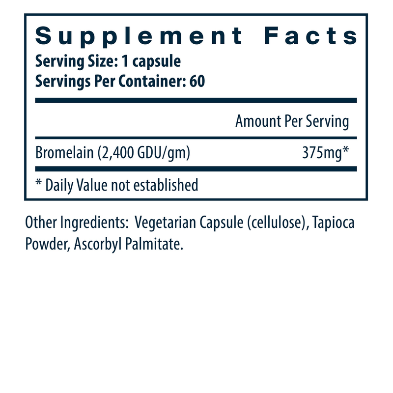 Bromelain 375 mg (60 Capsules)