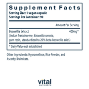 Boswellia Extract 400 mg (90 Capsules)