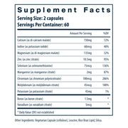 Multi-Minerals Citrate/Malate (No Copper or Iron) (120 Capsules)