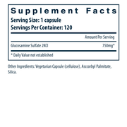 Glucosamine Sulfate Veg 750 mg (120 Capsules)