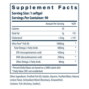 Ultra Pure Fish Oil 800 TG (90 Softgels)