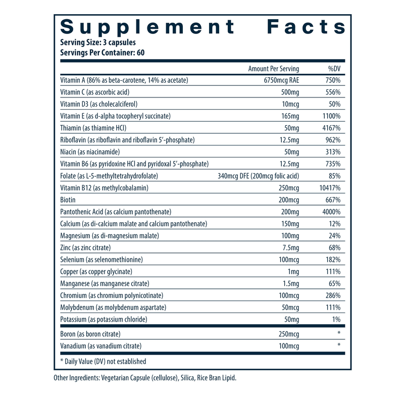 Multi-Nutrients (No Iron/Iodine) (180 Capsules)