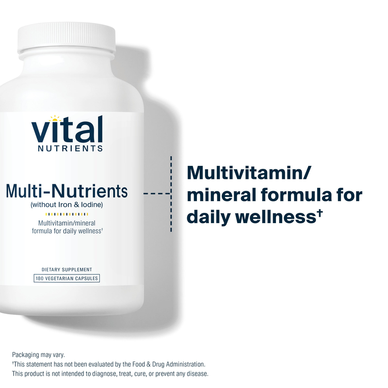 Multi-Nutrients (No Iron/Iodine) (180 Capsules)