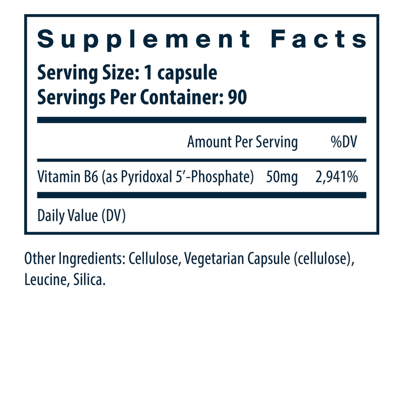 Pyridoxal-5 Phosphate 50 mg (90 Capsules)