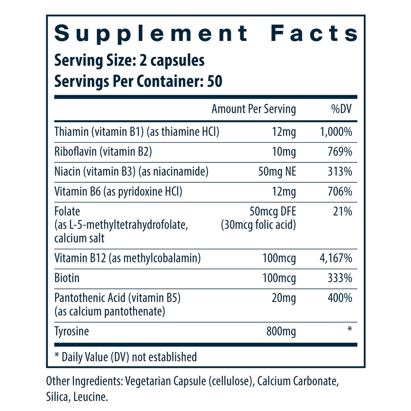 Tyrosine and B Vitamins (100 Capsules)