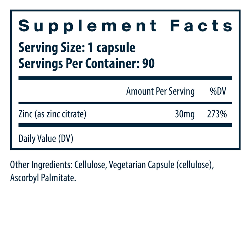 Zinc (citrate) (30 mg)