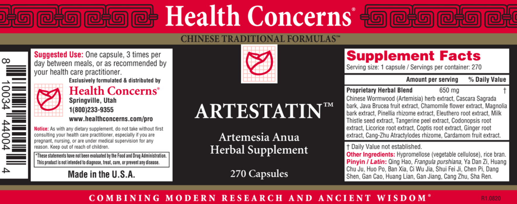 Artestatin (270 Capsules)-Vitamins & Supplements-Health Concerns-Pine Street Clinic