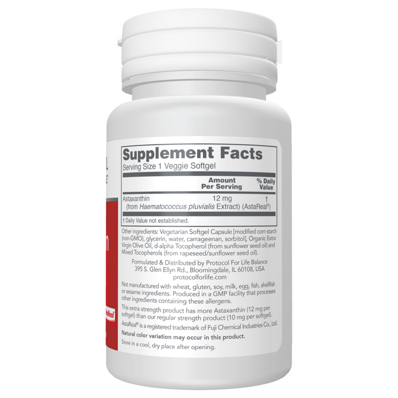 Astaxanthin 12mg (60 Softgel) - supplement facts