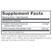 Sceletium Extract as Zembrin® 25 mg (60 Capsules) - supplement facts