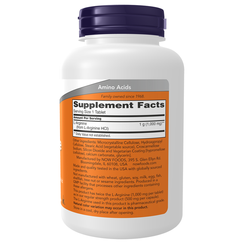 L-Arginine 1000mg (120 Tablets) - right view