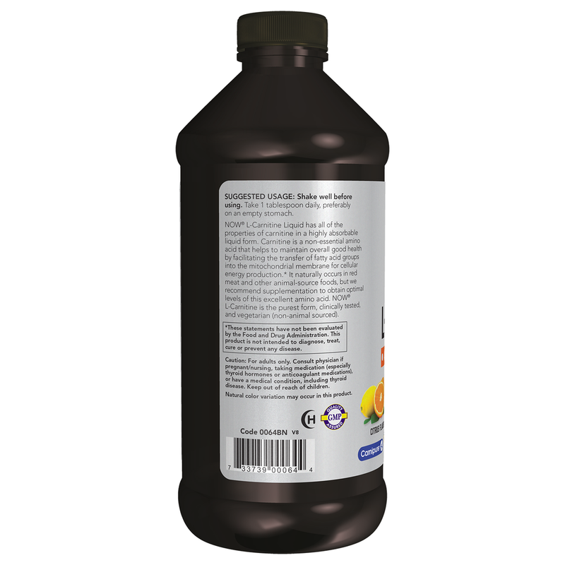 L-Carnitine Liquid 3000mg Citrus Flavor (473 ml) - left view