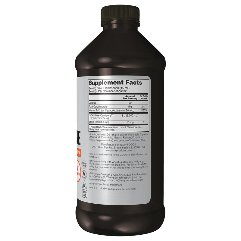 L-Carnitine Liquid 3000mg Citrus Flavor (473 ml) - right view
