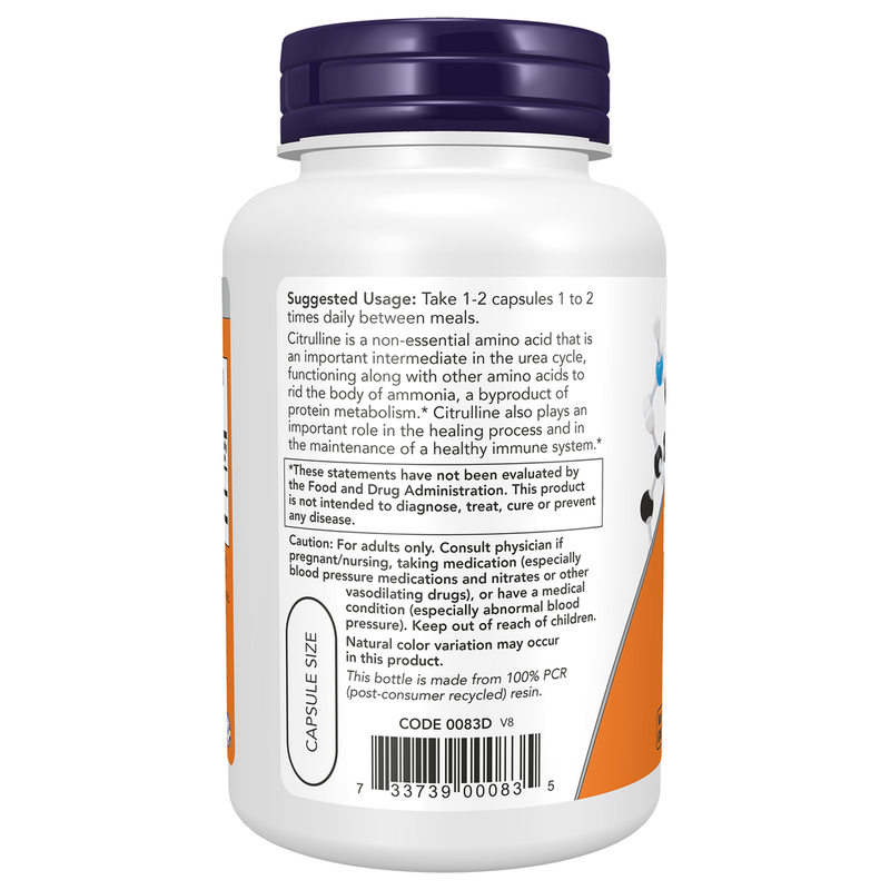 L-Citrulline 750mg (90 Caplets) - left view