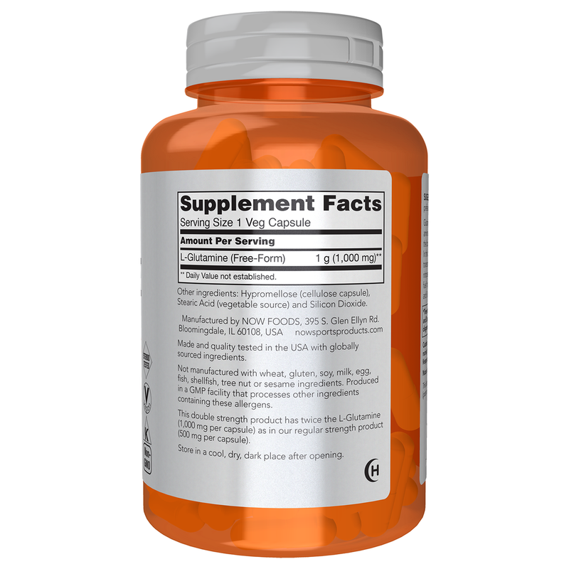 L-Glutamine 1000mg (120 Capsules) - right view