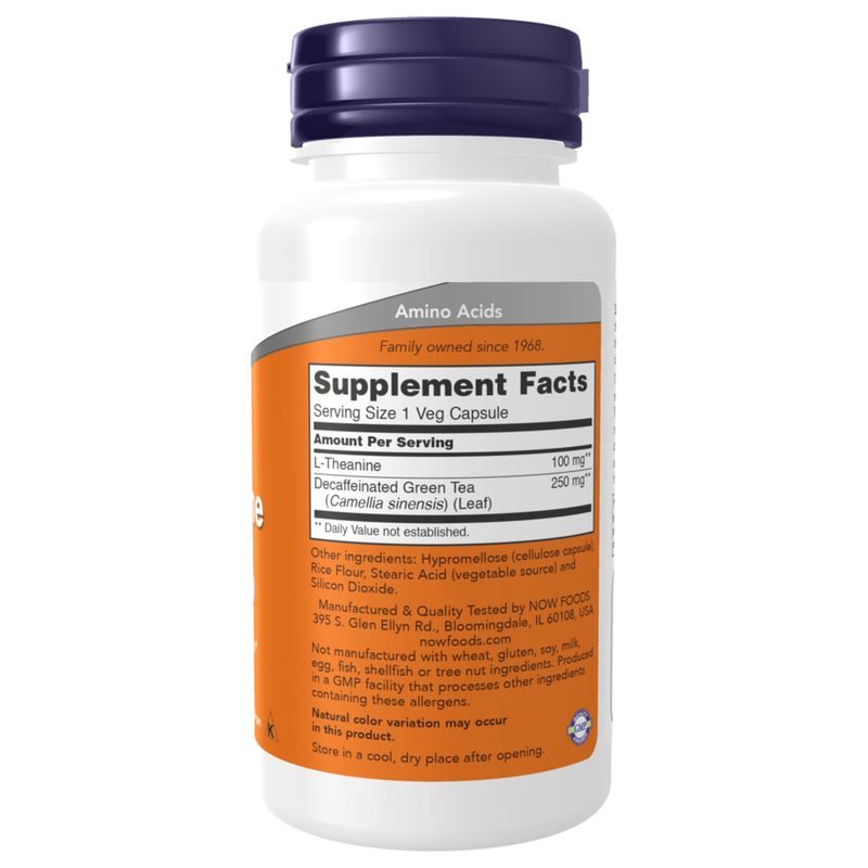 L-Theanine 100mg (90 Capsules) - supplement facts