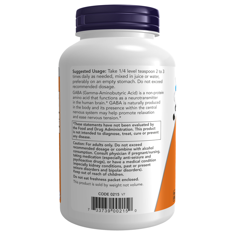 GABA Powder (170 g) - label information