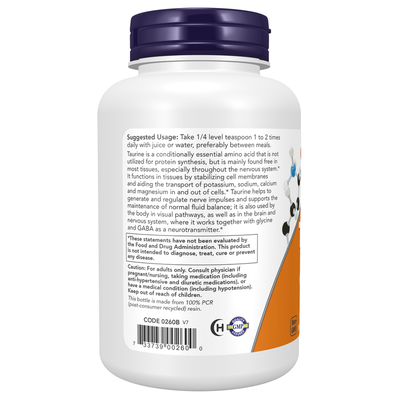 Taurine Powder (227 g) - left view