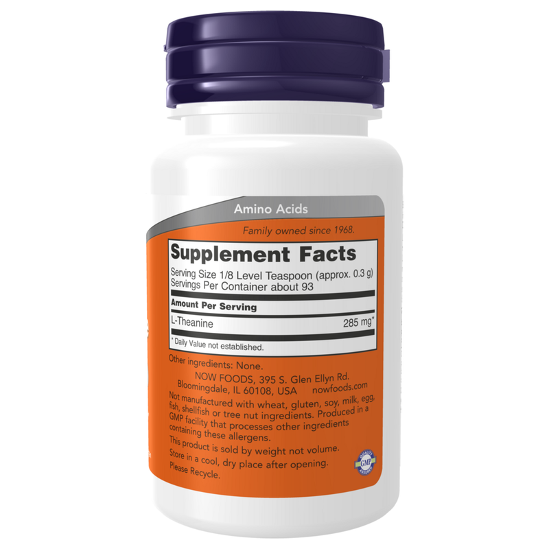 L-Theanine Powder (28 g) - supplement facts
