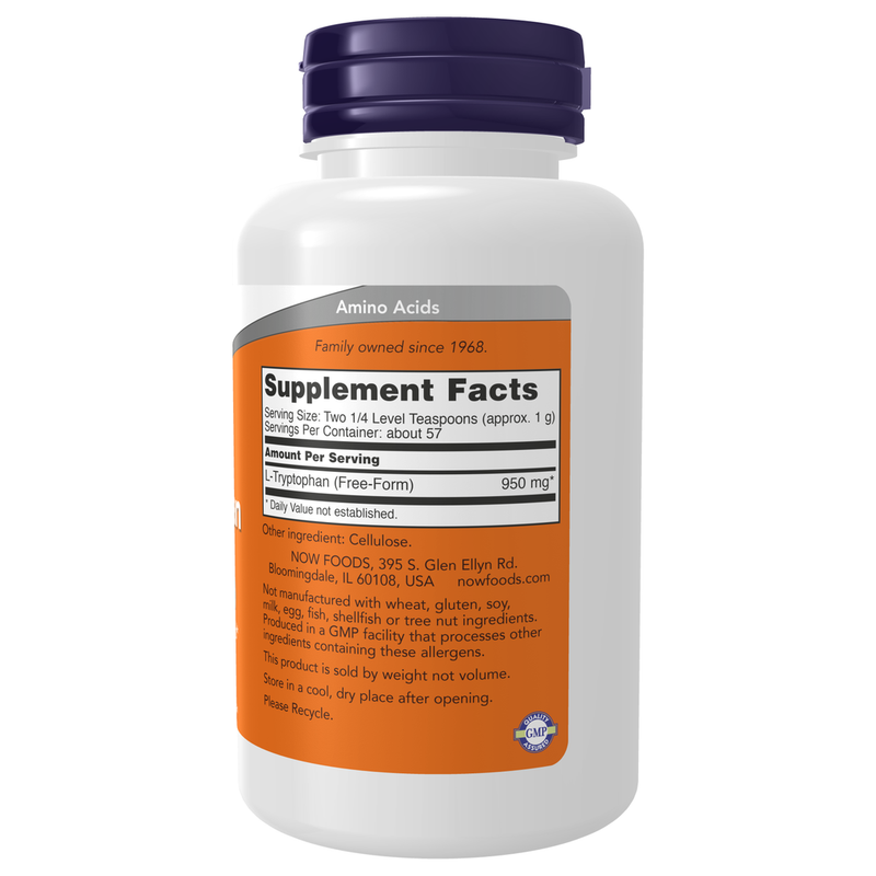 L-Tryptophan Powder (57 g) - supplement facts