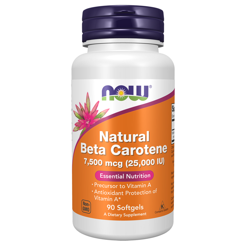 Natural Beta Carotene 25,000IU (90 Softgels)