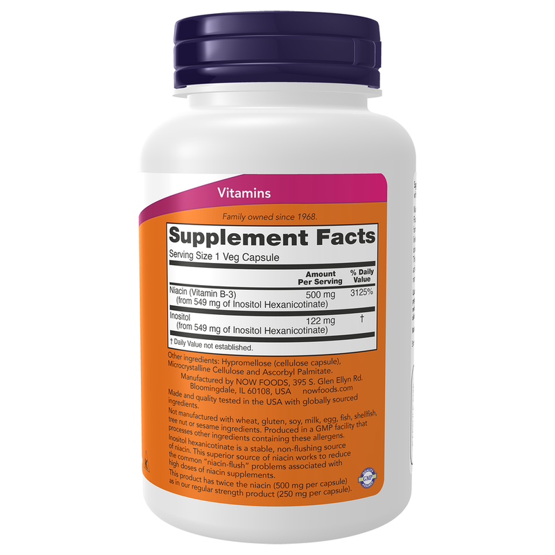 Flush Free Niacin 500mg (90 Capsules) - right view