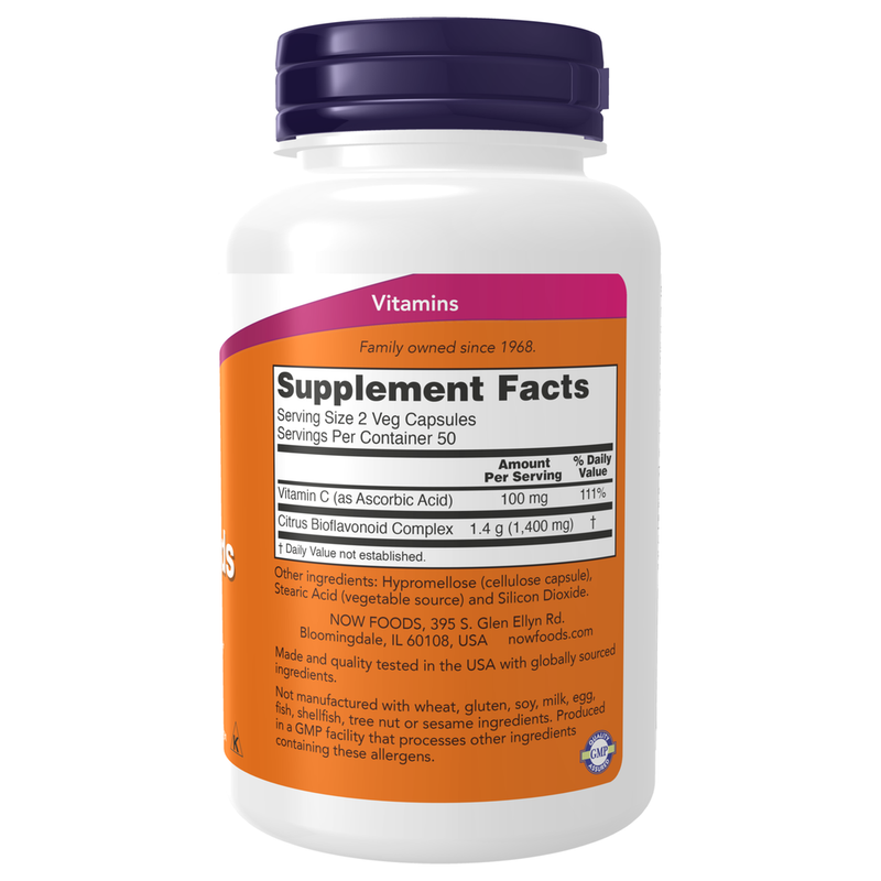 Citrus Bioflavonoids (100 Capsules) - supplement facts
