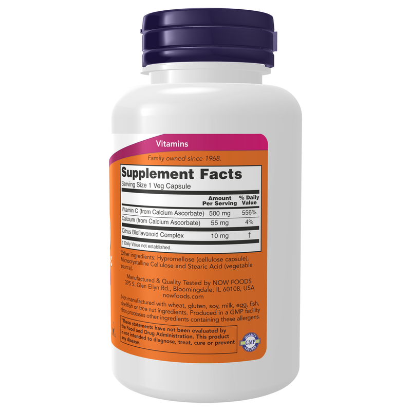 C-500 Ascorbate (100 Capsules) - supplement facts